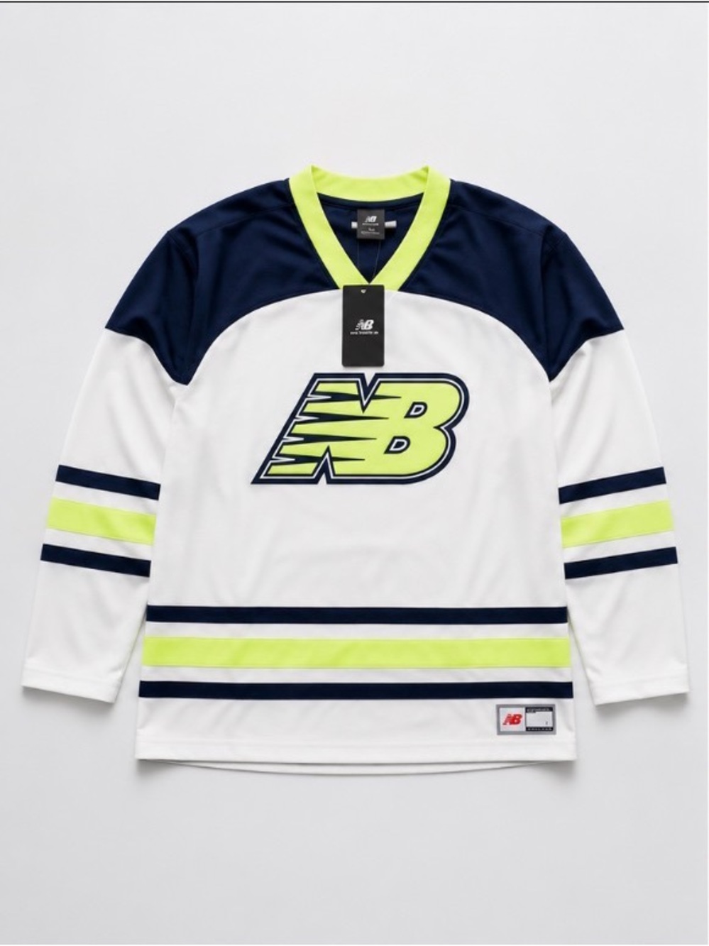 New Balance Navy and Light Green Athletic Top